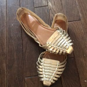 J.crew gold huarache sandals